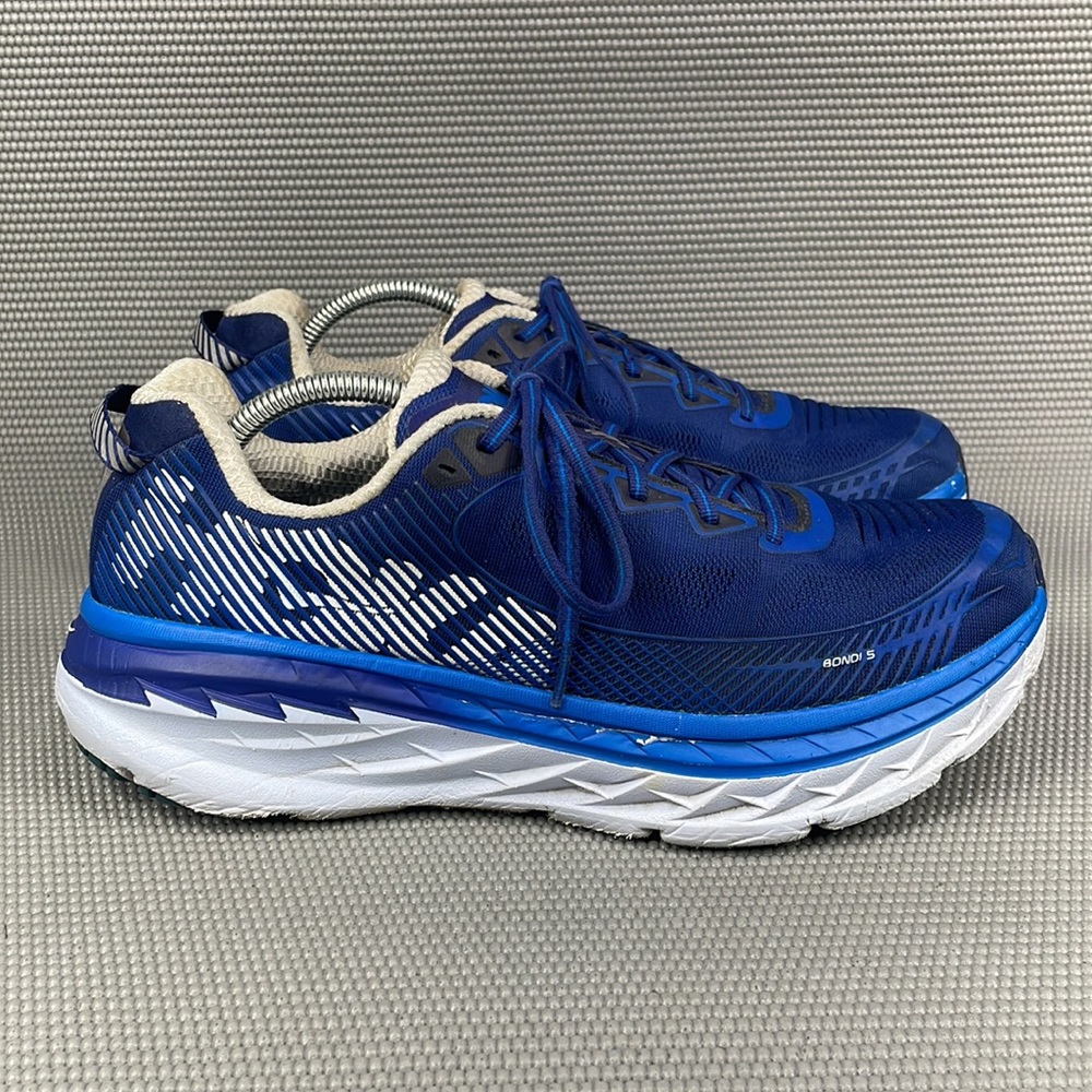 Hoka One One Blue and White Men's Athletic Shoes